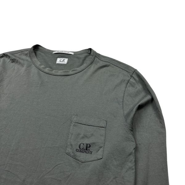 CP Company Charcoal Grey Longsleeve T Shirt - Medium