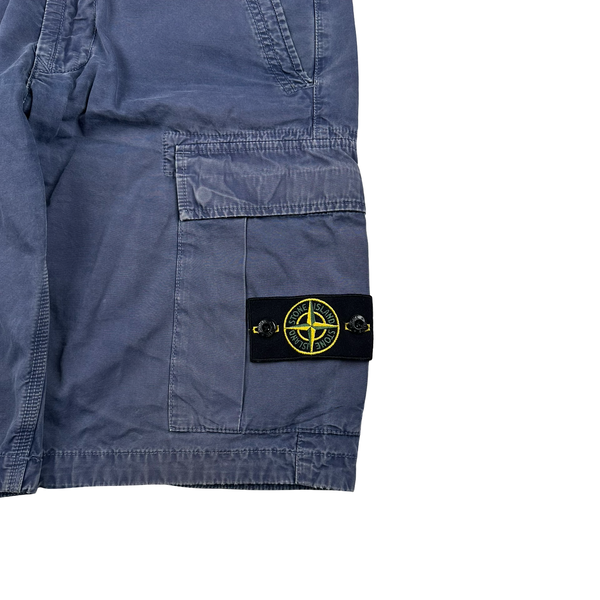 Stone Island Cotton Light Blue Cargo Shorts - 29"