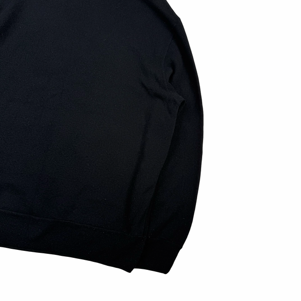 Stone Island 2002 Black Wool Blend Crewneck Jumper - XXL