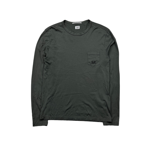 CP Company Charcoal Grey Longsleeve T Shirt - Medium