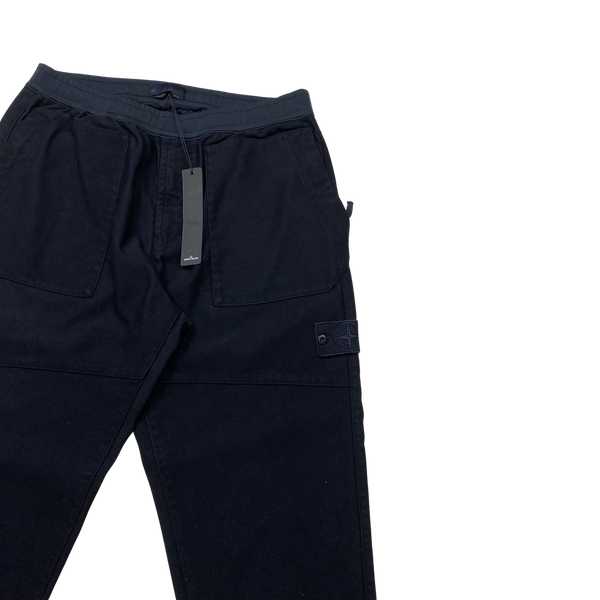 Stone Island Navy Ghost Regular Fit Cargo Trousers - 36"