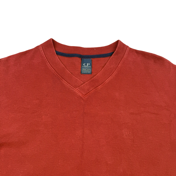 CP Company Relax 1996 Russet Vintage V-Neck Jumper - XXL