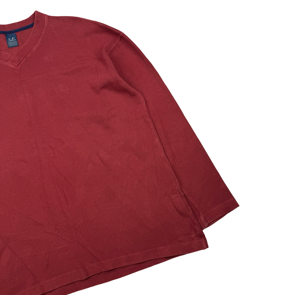 CP Company Relax 1996 Russet Vintage V-Neck Jumper - XXL