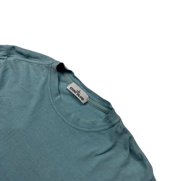 Stone Island 2017 Light Blue Longsleeve Cotton Top - Large