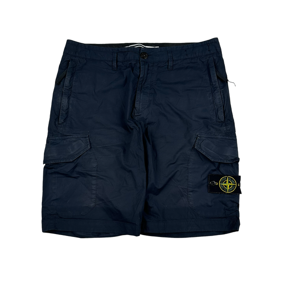 Stone Island 2019 Navy Cotton Shorts - Small