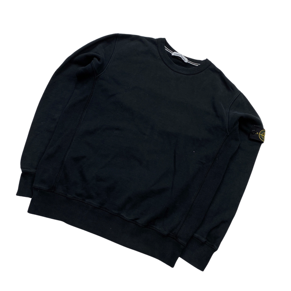 Stone Island 2014 Black Cotton Crewneck Sweatshirt - XL