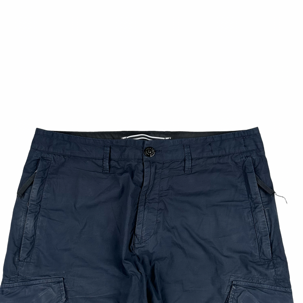 Stone Island 2019 Navy Cotton Shorts - Small