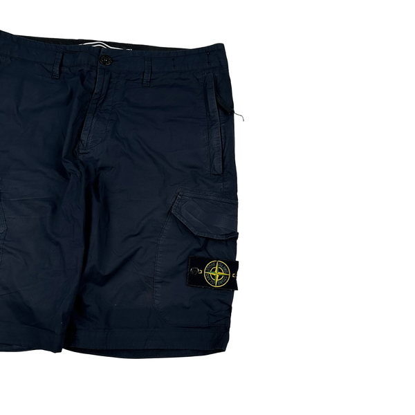 Stone Island 2019 Navy Cotton Shorts - Small