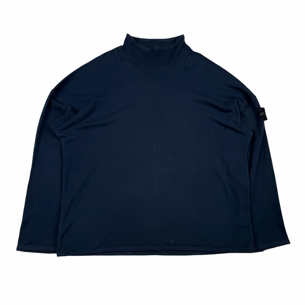 Stone Island 2002 Cotton Mock Neck Vintage Jumper - XXL