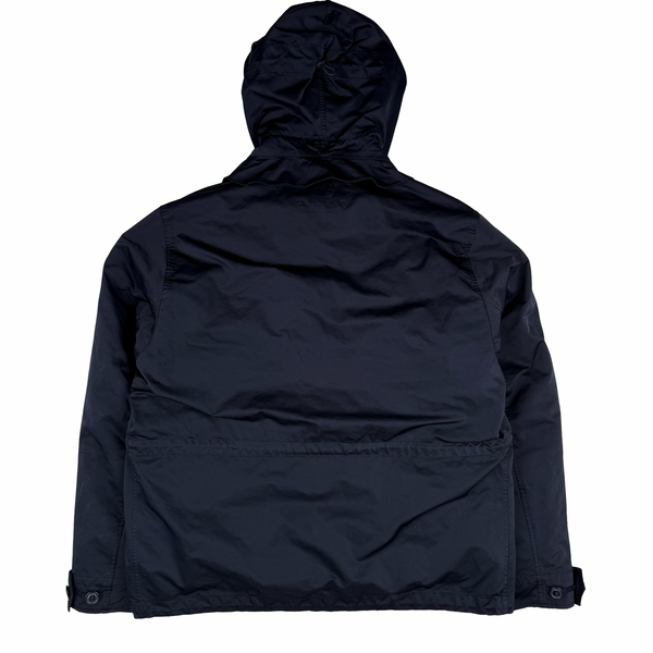 CP Company Navy Micro Kei Double Layer Hooded Goggle Field Jacket - Medium
