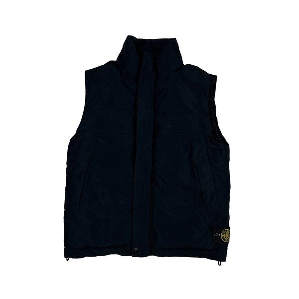Stone Island 2020 Navy Micro Reps Down Filled Gilet - Medium