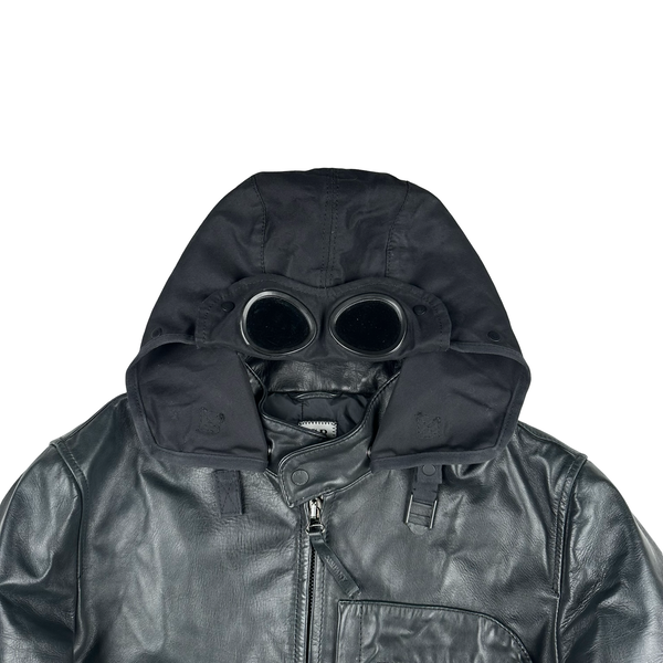 CP Company 2008 Leather Leinster 200 Lined Goggle Jacket - Large