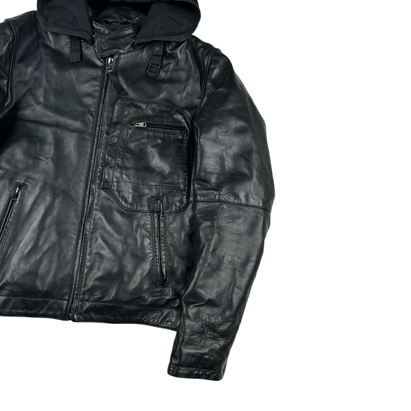 CP Company 2008 Leather Leinster 200 Lined Goggle Jacket - Large
