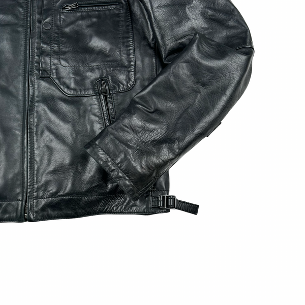 CP Company 2008 Leather Leinster 200 Lined Goggle Jacket - Large