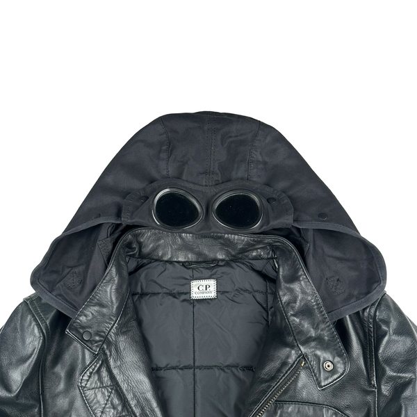 CP Company 2008 Leather Leinster 200 Lined Goggle Jacket - Large