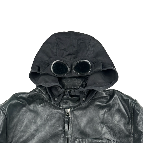 CP Company 2008 Leather Leinster 200 Lined Goggle Jacket - Large