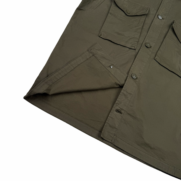 Stone Island 2020 Military Green Thick Cotton Ghost Piece Overshirt - Large