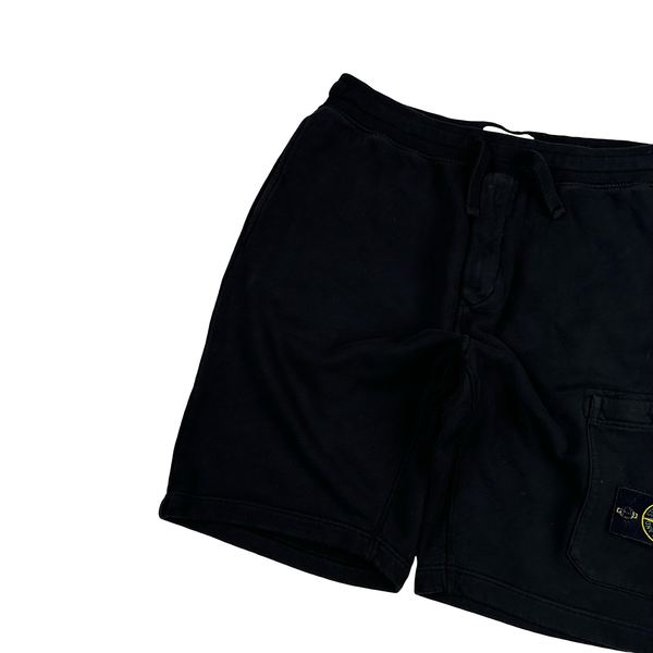 Stone Island 2021 Black Cotton Shorts - Medium