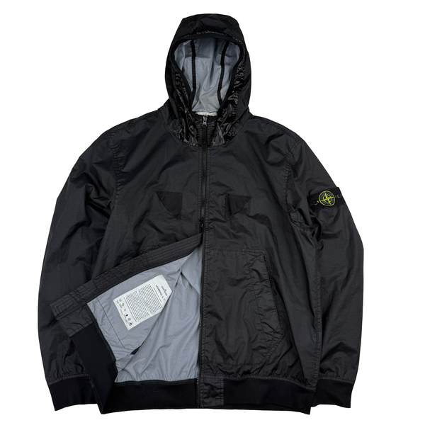Stone Island 2023 Black Membrana 3L TC Hooded Jacket - XL
