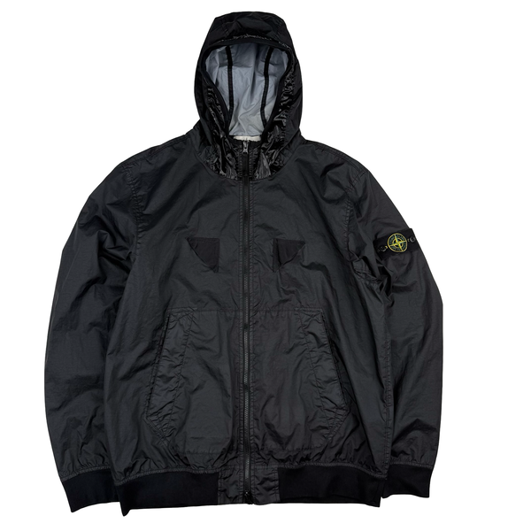 Stone Island 2023 Black Membrana 3L TC Hooded Jacket - XL