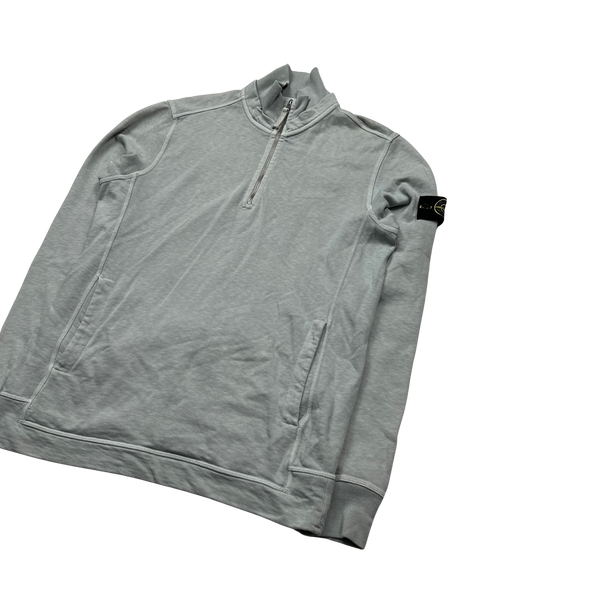 Stone Island Grey 2017 Quarter Zip Pullover Jumper Large Mat s Island