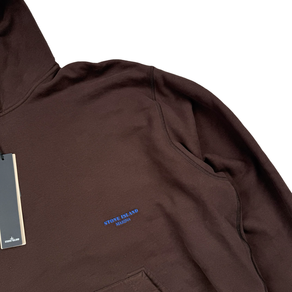 Stone Island Marina 2025 Brown Cotton Hooded Jumper - XL