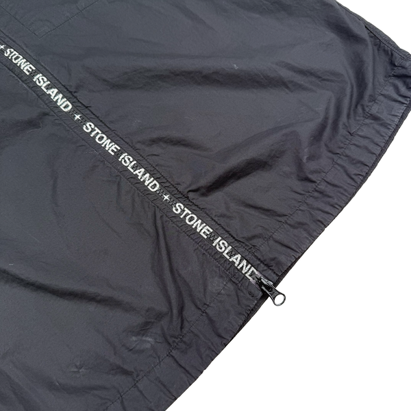 Stone Island 2022 Black Double Pocket Zipped Spellout Overshirt - XL