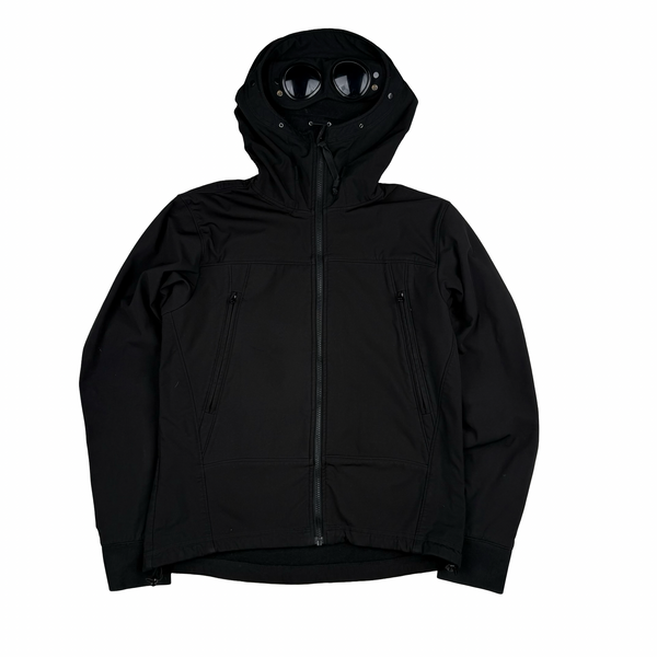CP Company Black Soft Shell Lens View Jacket - Large