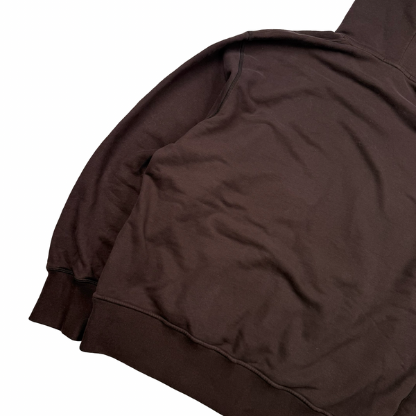 Stone Island Marina 2025 Brown Cotton Hooded Jumper - XL
