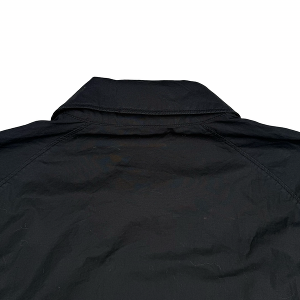 Stone Island 2022 Black Double Pocket Zipped Spellout Overshirt - XL