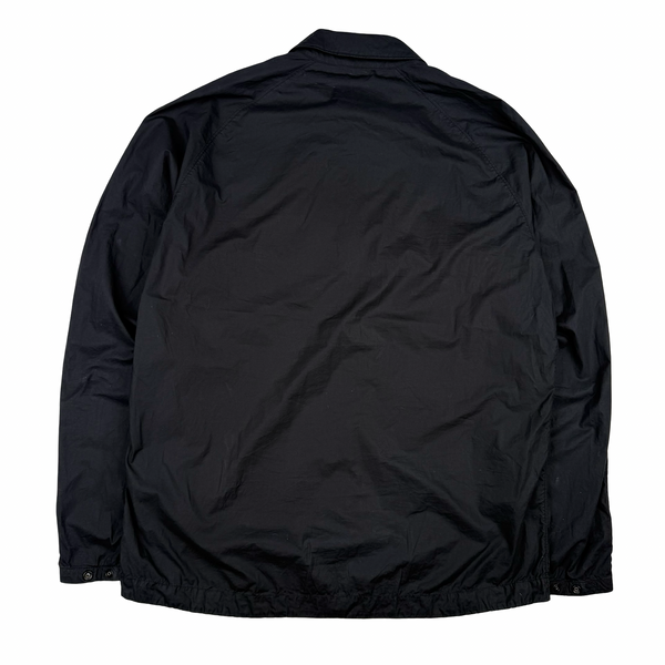 Stone Island 2022 Black Double Pocket Zipped Spellout Overshirt - XL