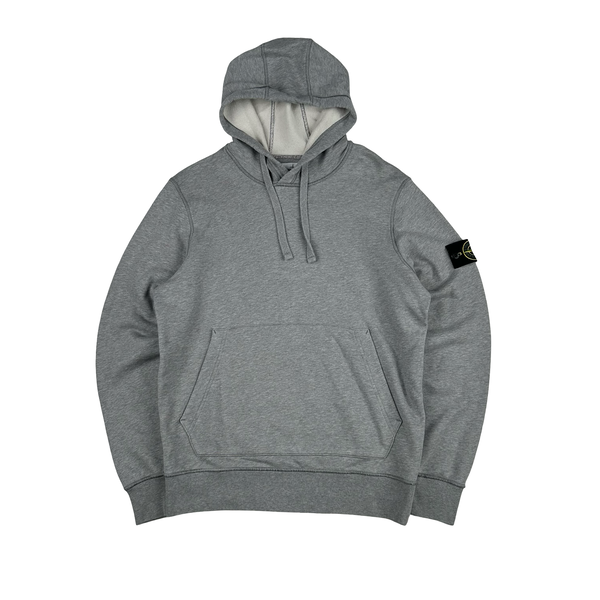 Stone Island 2020 Grey Cotton Pullover Hoodie - Medium