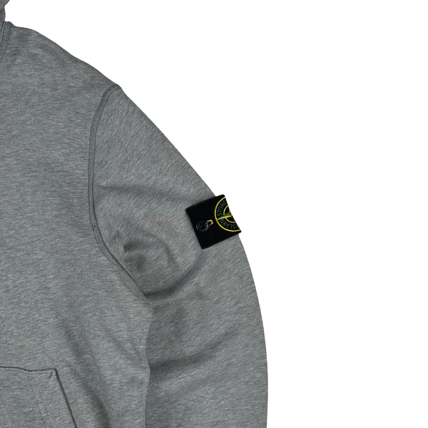 Stone Island 2020 Grey Cotton Pullover Hoodie - Medium