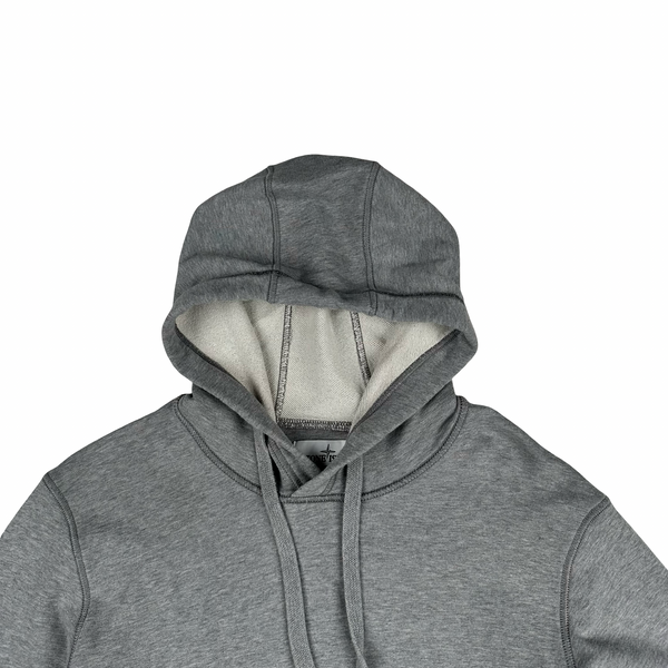 Stone Island 2020 Grey Cotton Pullover Hoodie - Medium