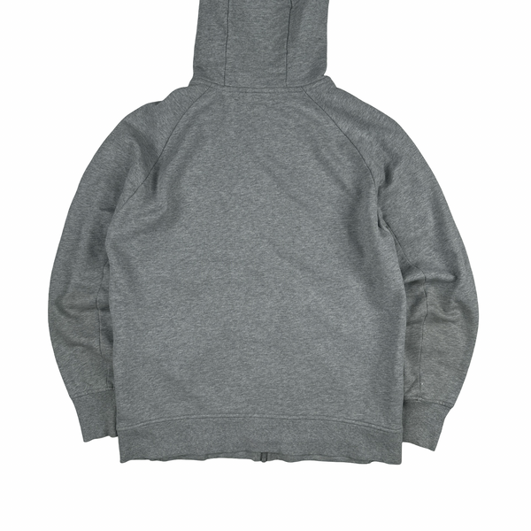 CP Company Grey Goggle Cotton Zip Up Hoodie - Medium