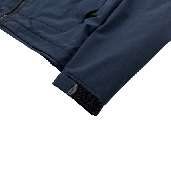 Stone Island Navy Primaloft Lined Soft Shell Hooded Jacket - Small