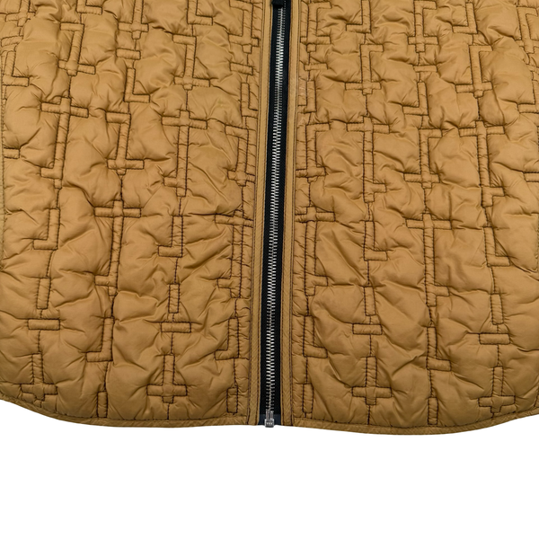 Stone Island Shadow Project 2022 Camel Quilted Zip Gilet Vest - Large