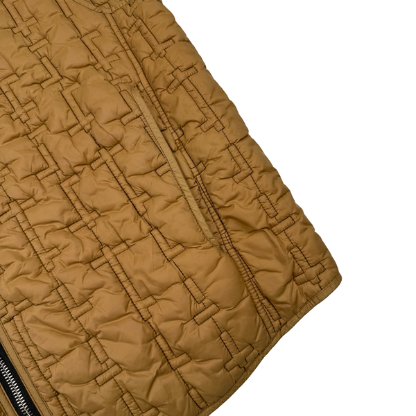 Stone Island Shadow Project 2022 Camel Quilted Zip Gilet Vest - Large