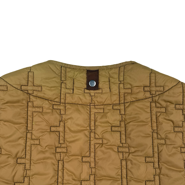 Stone Island Shadow Project 2022 Camel Quilted Zip Gilet Vest - Large
