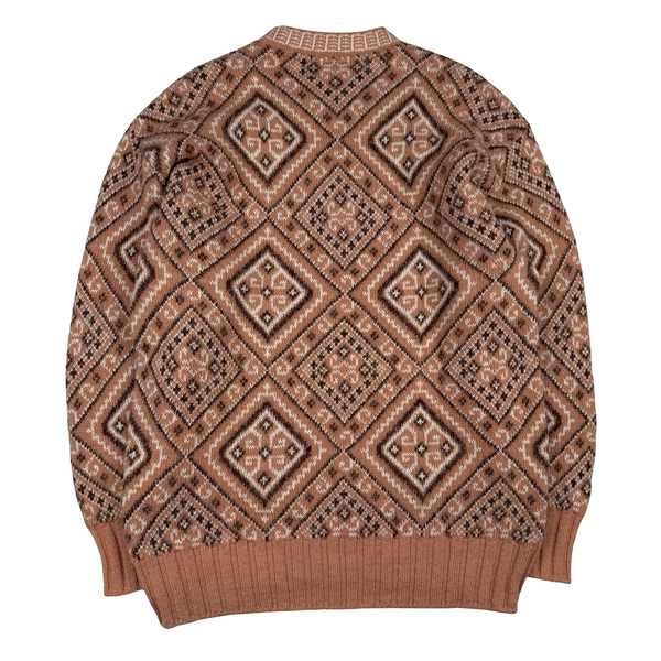 CP Company 80’s Vintage Wool/Cotton Blend Geometric Knit Jumper - Large