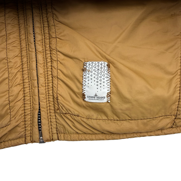 Stone Island Shadow Project 2022 Camel Quilted Zip Gilet Vest - Large