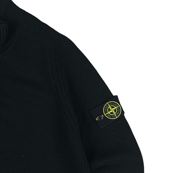 Stone Island 2019 Black Pullover Wool Knit - Small