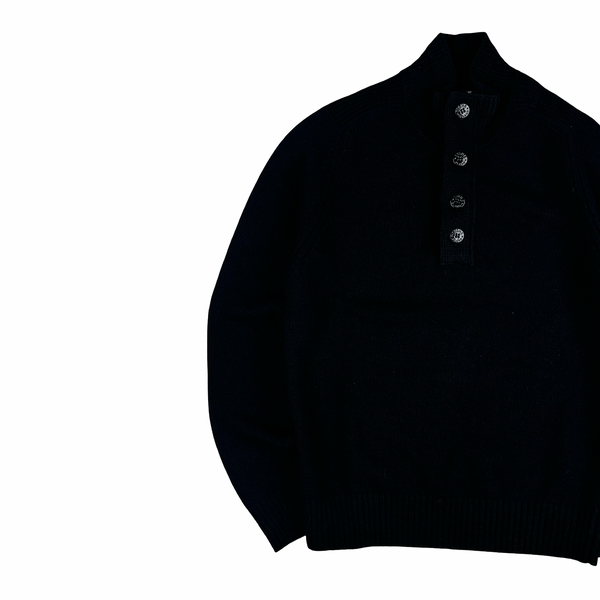 Stone Island 2019 Black Pullover Wool Knit - Small