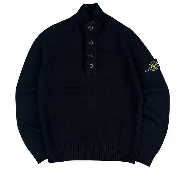 Stone Island 2019 Black Pullover Wool Knit - Small