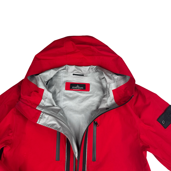Stone Island Shadow Project Project Red Gore-tex Paclite Windproof Water-Resistant Jacket - XL
