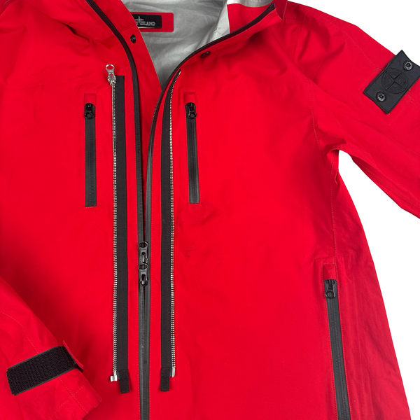 Stone Island Shadow Project Project Red Gore-tex Paclite Windproof Water-Resistant Jacket - XL