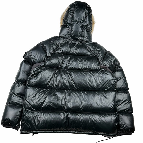 Stone Island 2017 Dark Green Pertex Quantum Fur Hood Puffer Jacket - XXL