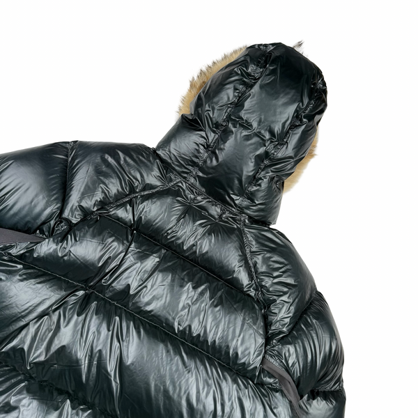 Stone Island 2017 Dark Green Pertex Quantum Fur Hood Puffer Jacket - XXL