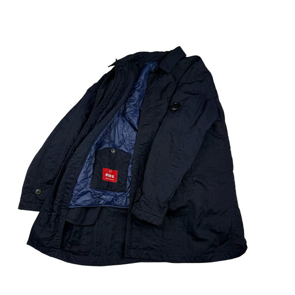 CP Company Navy Nylon B Sateen Lens Viewer Insulated Jacket - Medium (48)