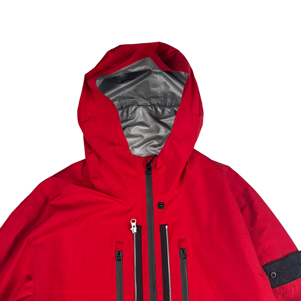 Stone Island Shadow Project Project Red Gore-tex Paclite Windproof Water-Resistant Jacket - XL